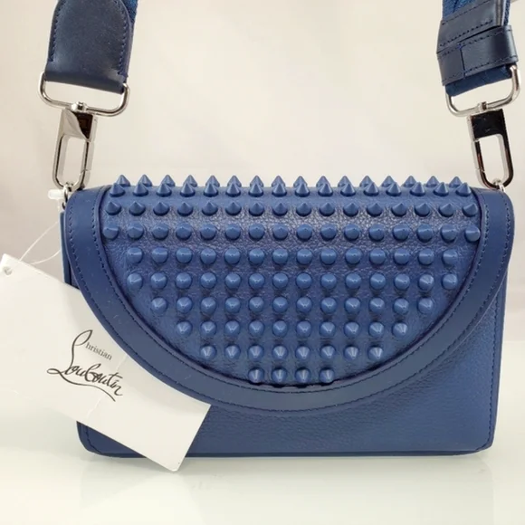 NWT$1,050 Christian Louboutin Logo Crossbody Explorafunk Wallet On Chain Unisex - Picture 9 of 16